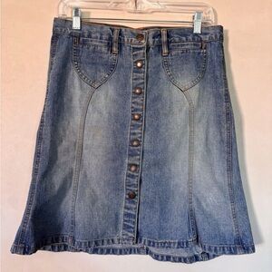 Classic Abercrombie and Fitch Denim Button-Front Skirt